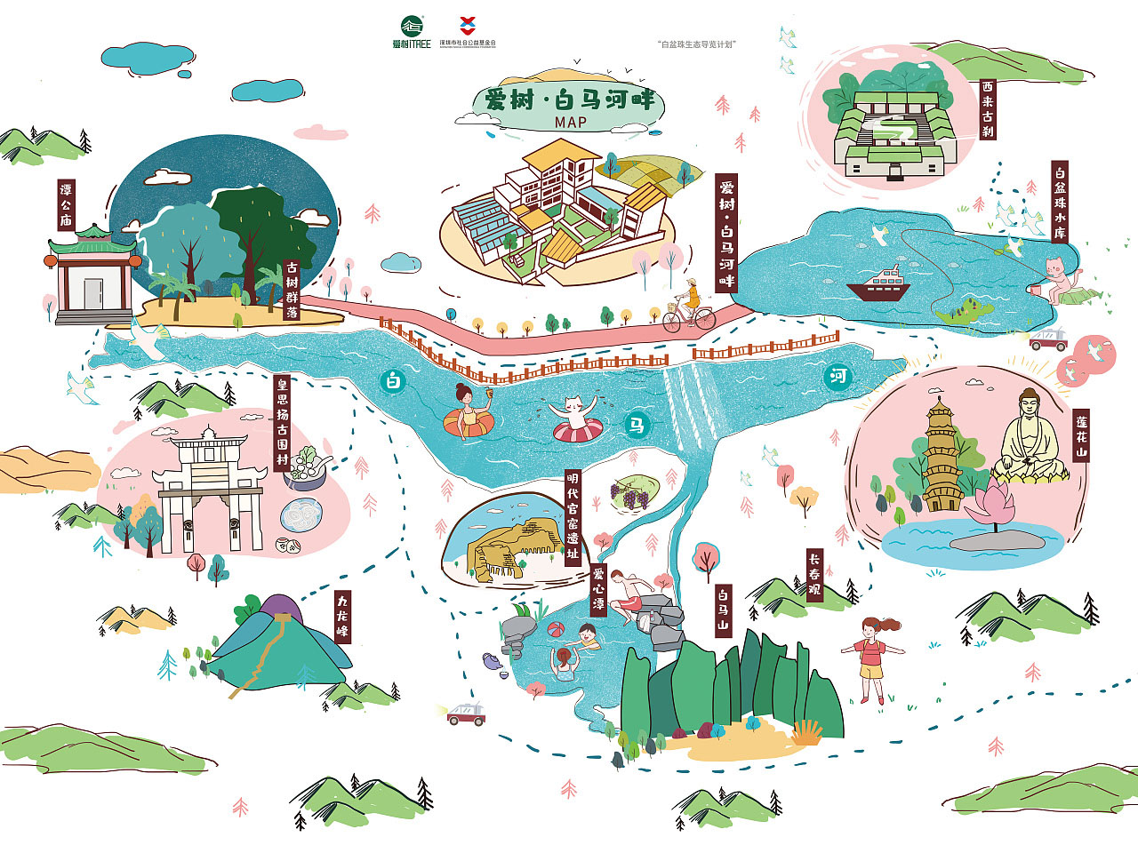 杨浦手绘地图景区的艺术表现